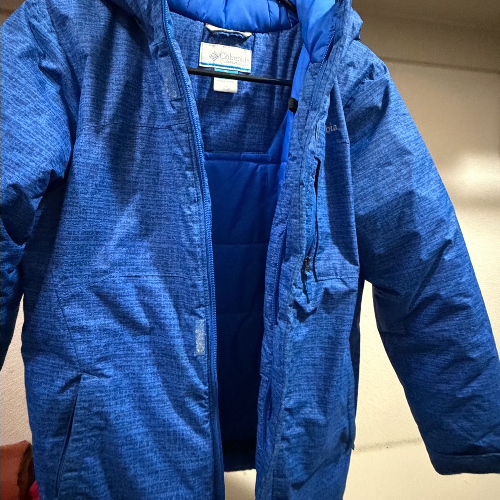 Columbia Women Blue Hooded Winter Jacket